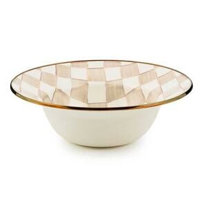 Mocha Check Serving Bowl