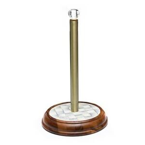 Sterling Check Wood Paper Towel Holder