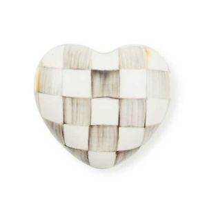 Sterling Check Heart Knob
