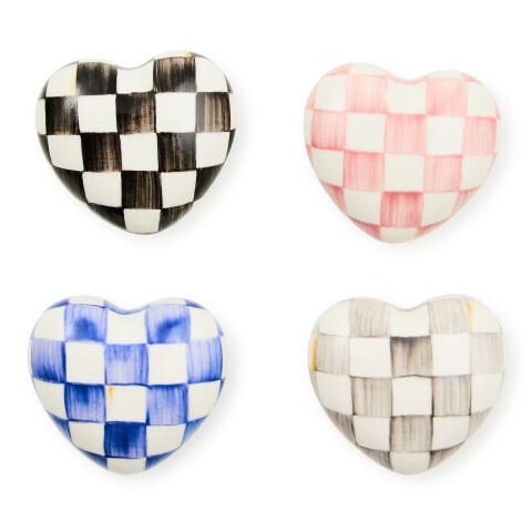 Sterling Check Heart Knob
