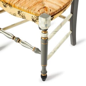 Sterling Check Flower Basket Side Chair