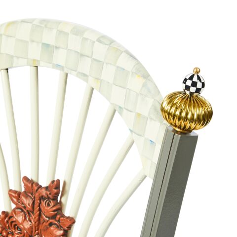 Sterling Check Flower Basket Side Chair