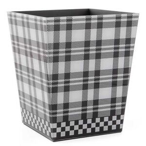 Black & White Tartan Waste Bin