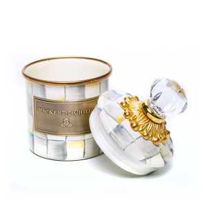 Sterling Check Enamel Canister - Mini