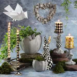Courtly Check Butterfly Candle Holders - Set of 2