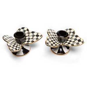 Courtly Check Butterfly Candle Holders - Set of 2