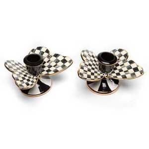 Courtly Check Butterfly Candle Holders, Set of 2
