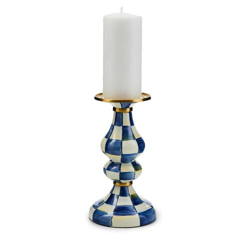 Royal Check Medium Pillar Candlestick