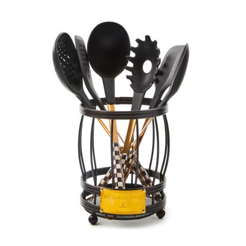 MacKenzie-ChildsCourtly Check 調味料ホルダーセット Courtly Check Utensil Caddy SetMacKenzie-ChildsCourtly Check