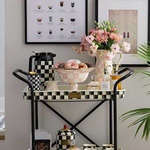 Rosy Check Kitchen Canister, Small