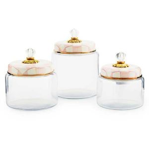 Rosy Check Kitchen Canister, Small