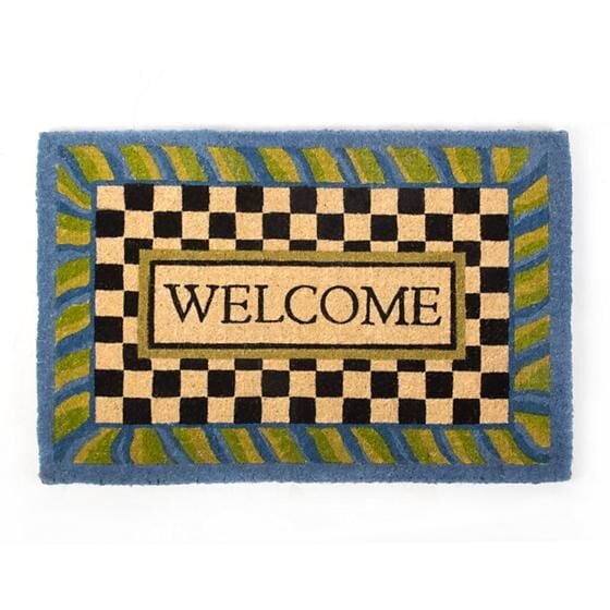 Welcome Periwinkle Entrance Mat
