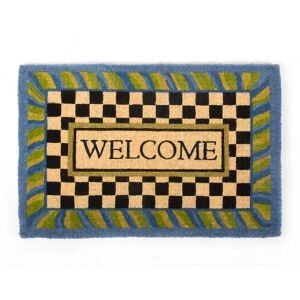 Welcome Periwinkle Entrance Mat
