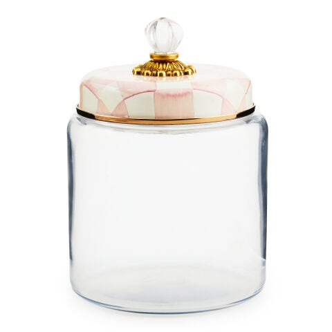 Rosy Check Kitchen Canister Large