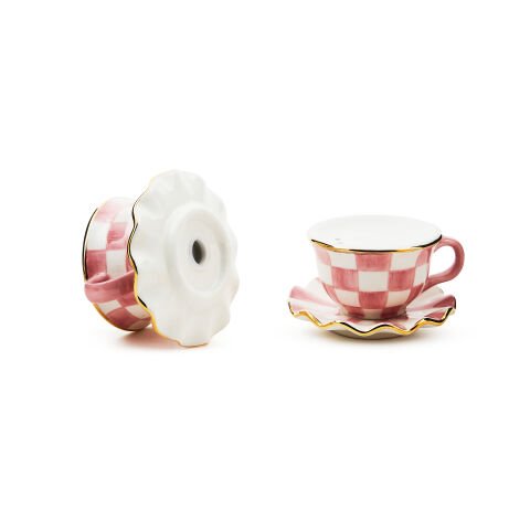 Rosy Check Teacup Salt & Pepper Set