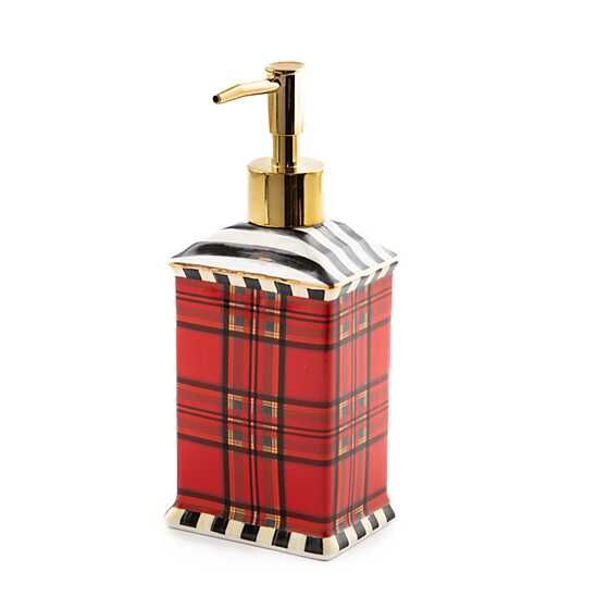Tartan Soap Pump - Red