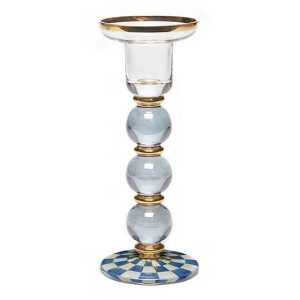Royal Check Sphere Candlestick - Large