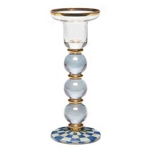 Royal Check Sphere Candlestick - Large