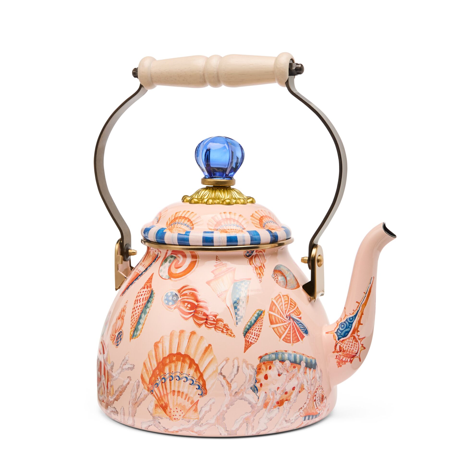 Coastal Shells 2 Quart Tea Kettle