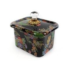 Flower Market Recipe Box - Black
