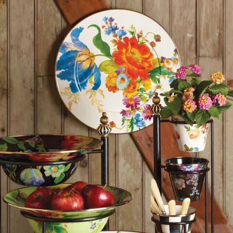 White Flower Market Serving Platter