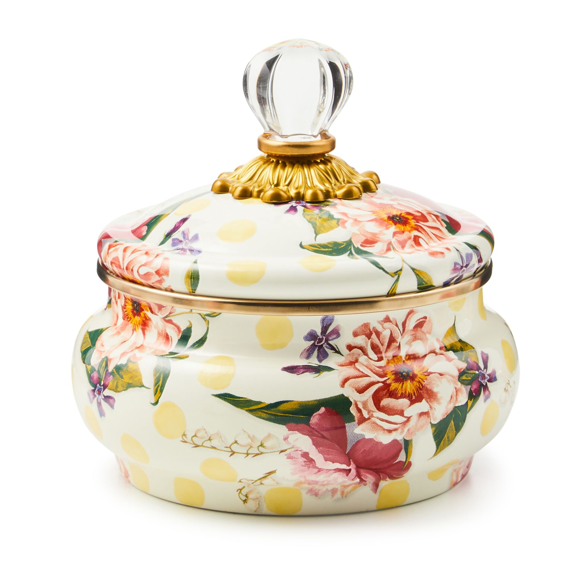 Wildflowers Yellow Squashed Pot