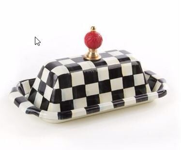 Courtly Check Enamel Butter Box