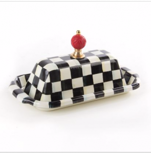 Courtly Check Enamel Butter Box