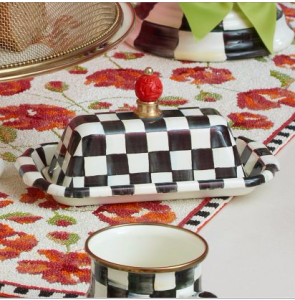Courtly Check Enamel Butter Box