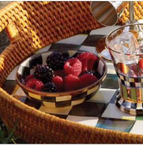 Courtly Check Enamel Relish Dish