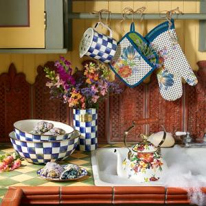 Royal Check Enamel Everyday Bowl - Extra Large