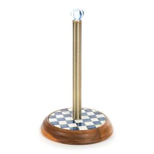 Royal Check Wood Paper Towel Holder