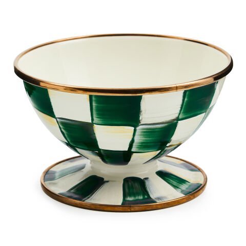 Emerald Check Ice Cream Dish