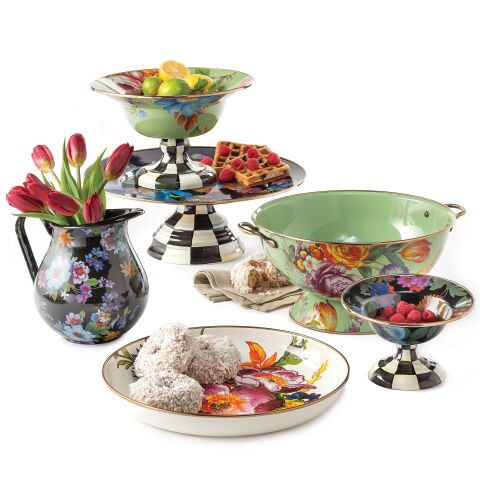 White Flower Market Abundant Bowl