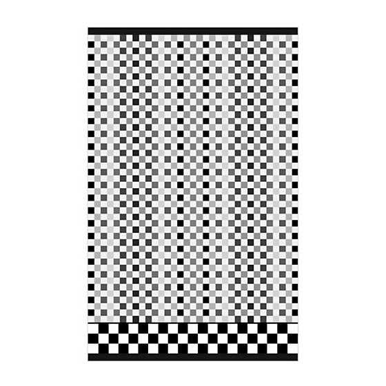 Micro Check Black & White Bath Towel