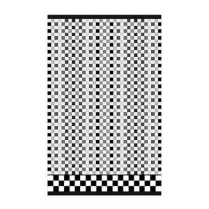 Micro Check Black & White Bath Towel