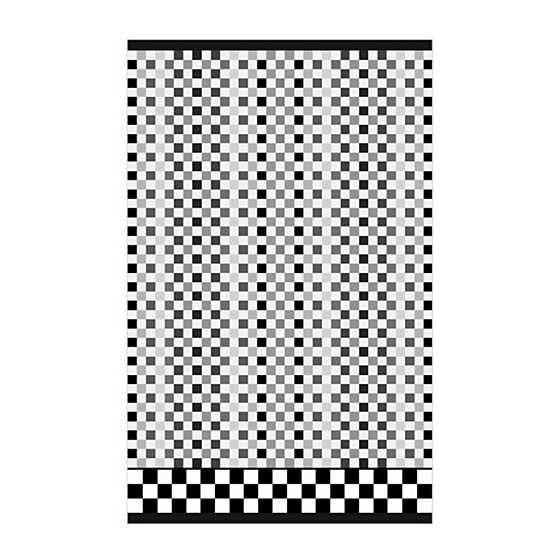 Micro Check Black & White Bath Towel