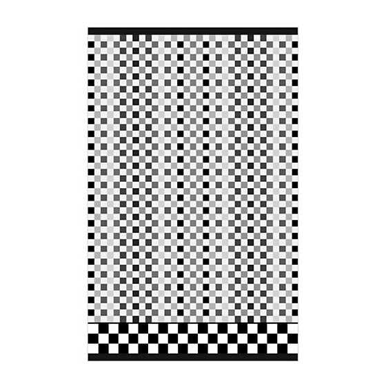 Micro Check Black & White Bath Towel