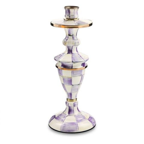 Violet Check Medium Candlestick