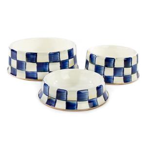 Royal Check Enamel Cat Dish