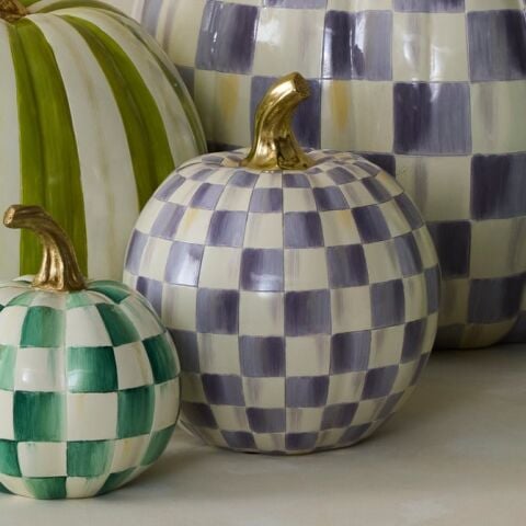 Violet Check Small Pumpkin