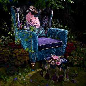 Moonlight Garden Footstool