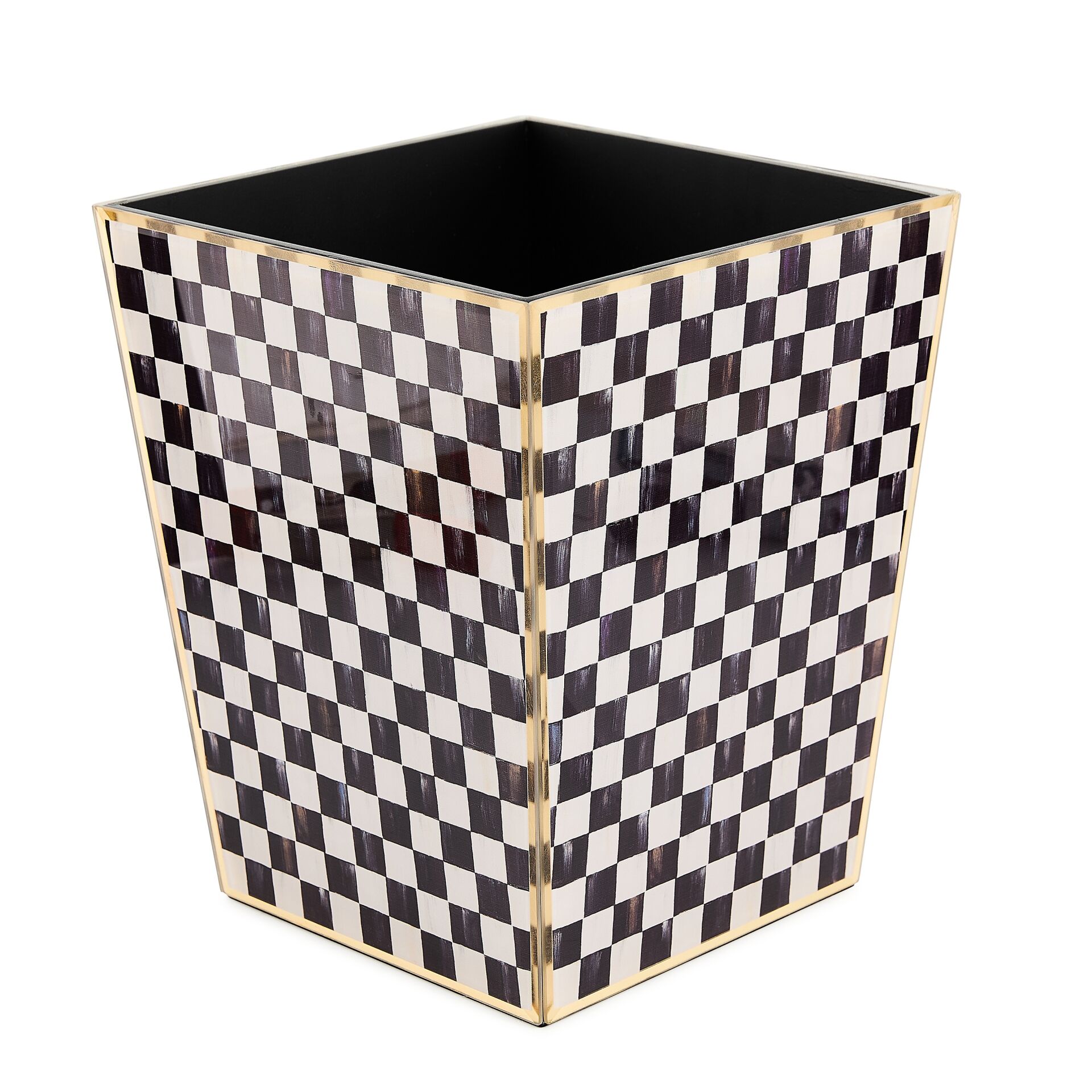 Courtly Check Glass Waste Bin