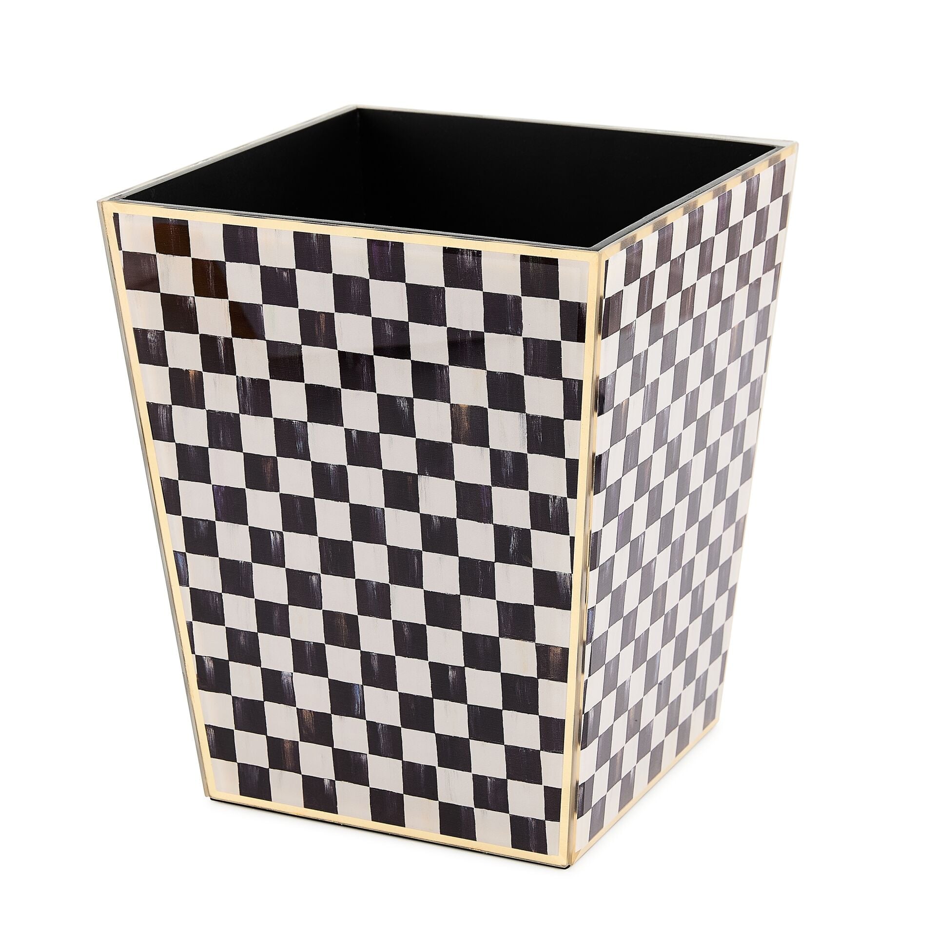 Courtly Check Glass Waste Bin