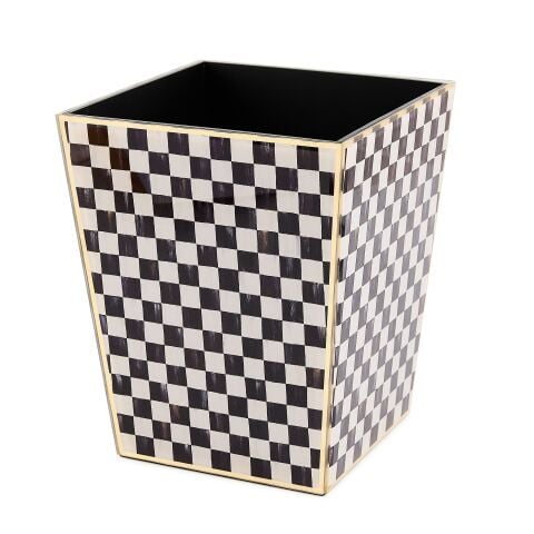Courtly Check Glass Waste Bin
