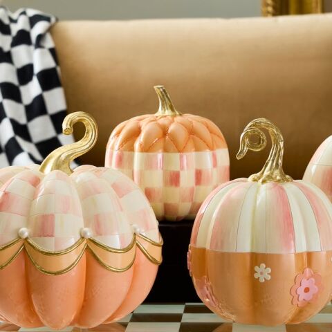 Rosy Check Fairytale Quilted Pumpkin