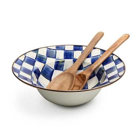 Royal Check Enamel Salad Serving Set, Lüks Servis SetiMacKenzie