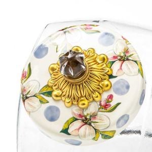 Sweets Jar with Wildflowers Blue Lid