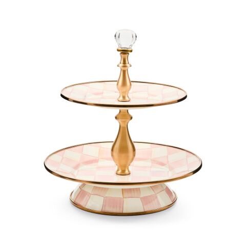 Rosy Check Two Tier Sweet Stand