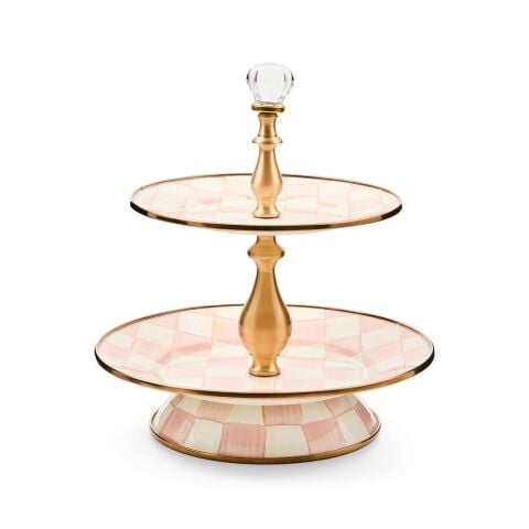 Rosy Check Two Tier Sweet Stand